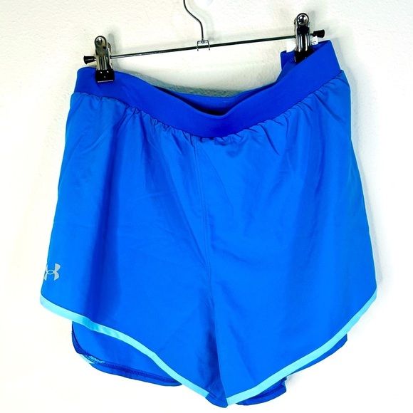Under Armour Blue Athletic Running Shorts XXL Lined Stretch Waist 3.5” Inseam - Picture 4 of 8